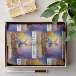 Osterhase Osterei Korb Seidenpapier