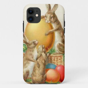 Osterhase Ostereier Osterkarte Vintage iPhone 11 Hülle