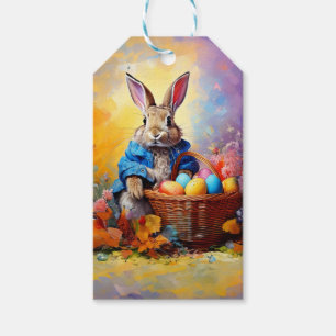 Osterhase Ostereierkorb Geschenkanhänger