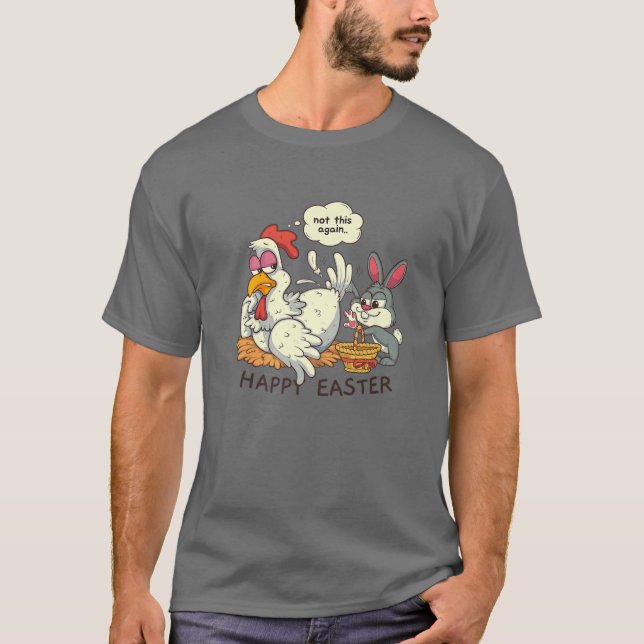 Osterhase Osterhase Ostereier aus Hen sammeln T-Shirt (Vorderseite)