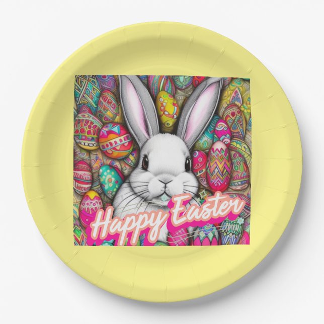 Osterhase Pappteller (Vorderseite)