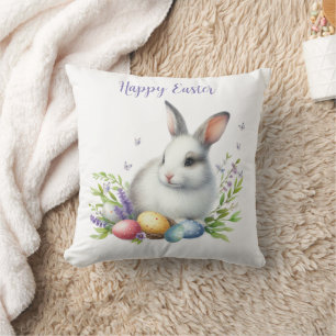 Osterhase personalisiert Aquarell Kissen