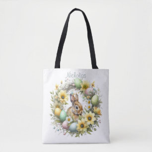 Osterhase personalisiert, Aquarell Tasche