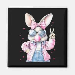Osterhase pustet Gummi Frohe Ostern Häschen Sonnen Magnet