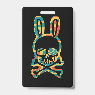 Osterhase Retro Gefärbte Krawatte Bunny Skull Kreu Ausweis