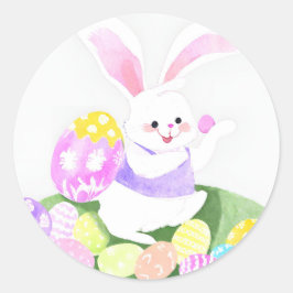 Osterhase Runder Aufkleber