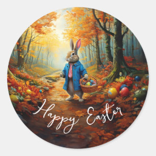 Osterhase runder aufkleber