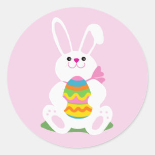 Osterhase Runder Aufkleber