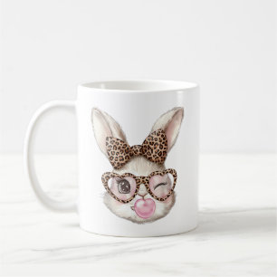 Osterhase Süße Brille Leopard Hase Kaninchen Eas Kaffeetasse