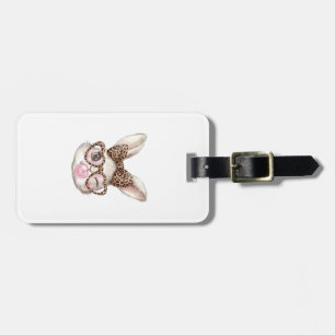 Osterhase Süße Brille Leopard Hase Kaninchen Einfa Gepäckanhänger