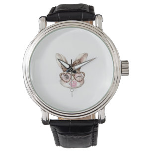 Osterhase Süße Brille Leopard Hase Kaninchen Oster Armbanduhr