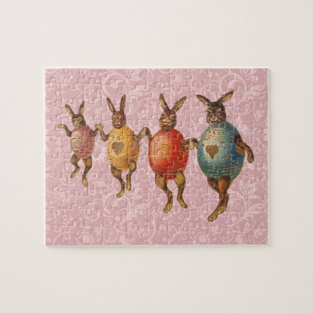 Osterhase Tanzende Eier (Horizontal)
