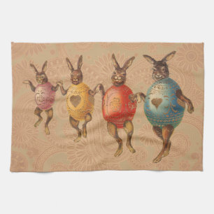 Osterhase Tanzende Eier Geschirrtuch