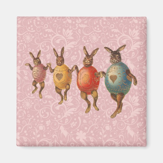 Osterhase Tanzende Eier Magnet (Vorne)
