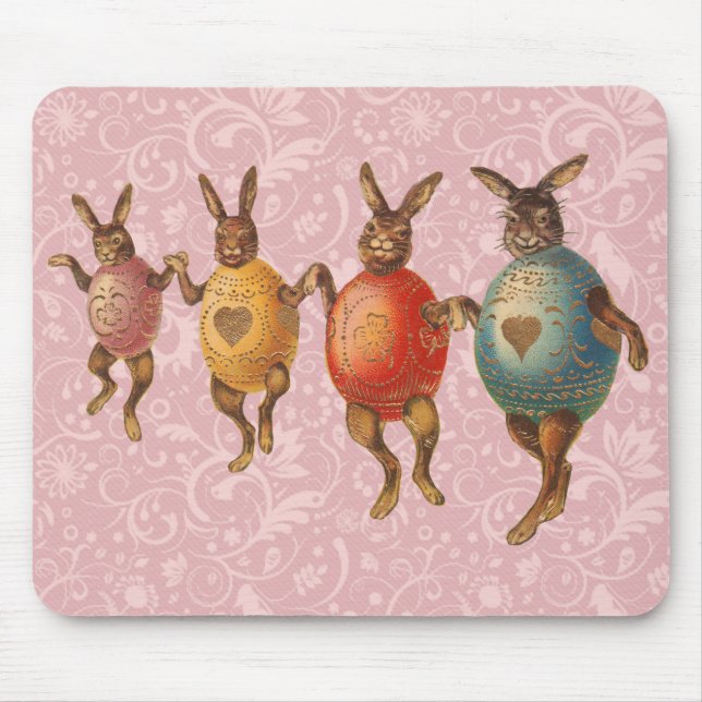 Osterhase Tanzende Eier Mousepad (Vorne)