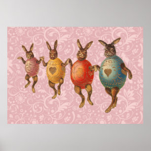 Osterhase Tanzende Eier Poster