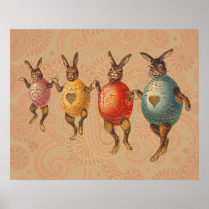 Osterhase Tanzende Eier Poster