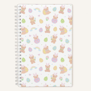 Osterhase Teddybär Weiß Notizbuch
