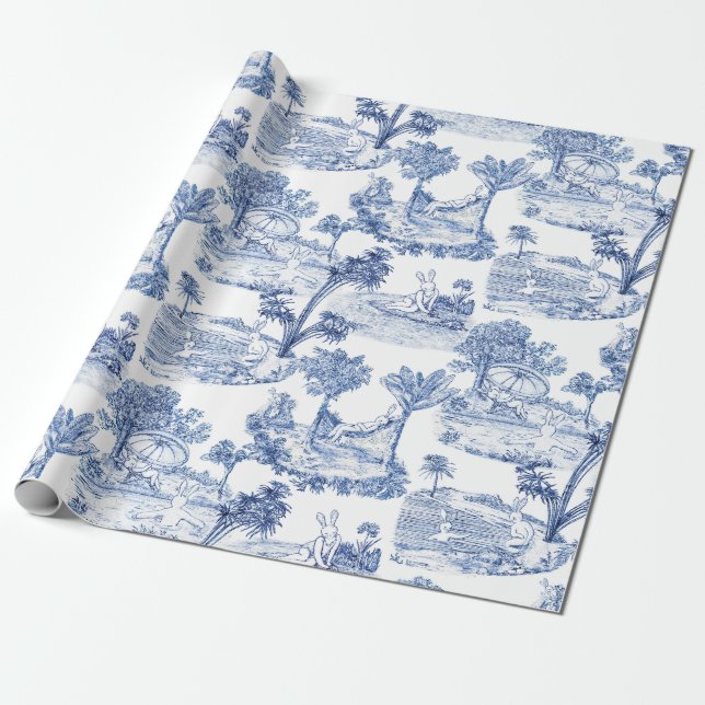 Osterhase Toilette Geschenkpapier (Ungerollt)