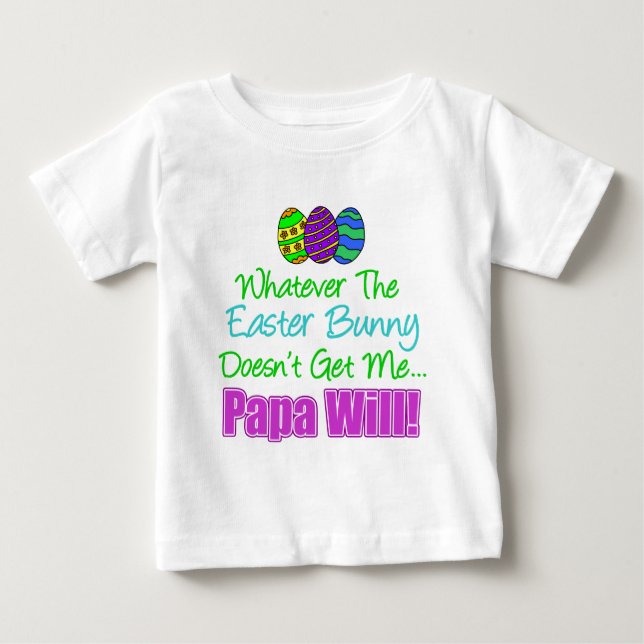 Osterhase tut nicht Papa wird es tun Baby T-shirt (Vorderseite)