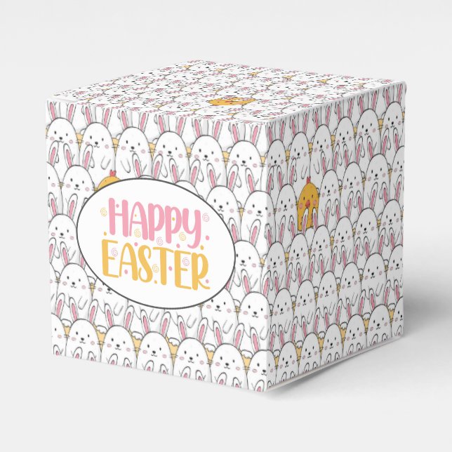 Osterhase und Baby Chicks Geschenkschachtel (Vorderseite)