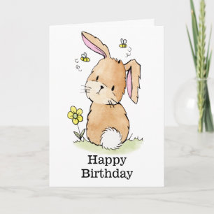 Osterhase und Bienen Geburtstag Karte