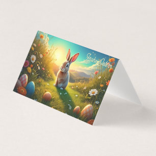 Osterhase und bunte Eier im Frühlingszauber