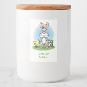 Osterhase und das Huhn Lebensmitteletikett