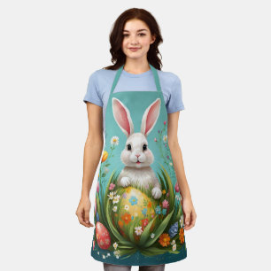 Osterhase und Eier Blumendesign Schürze