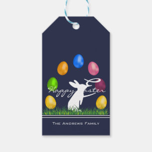 Osterhase und Eier Personalisiert Geschenkanhänger
