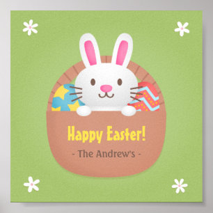Osterhase und Eier Wanddekoration Poster