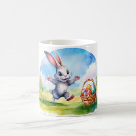 Osterhase und Eierkörbe, Geschenk der Tasse