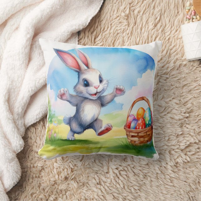 Osterhase und Eierkörbe Kissen (Decke)