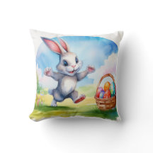 Osterhase und Eierkörbe