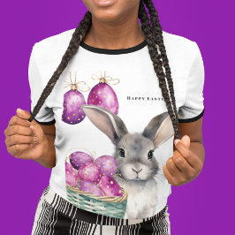Osterhase und Getreideeier im Korb T-Shirt