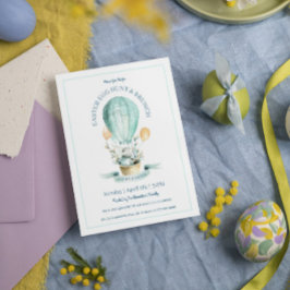 Osterhase und heißer Balloneierjagd & Ostern Dankeskarte