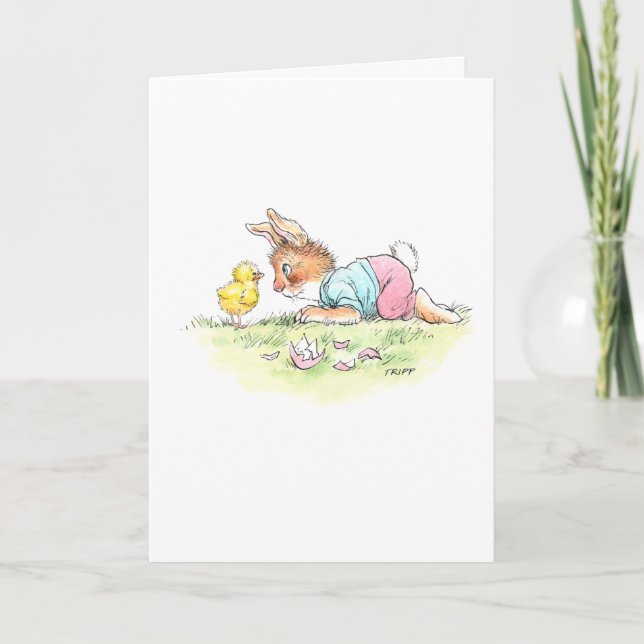 Osterhase und Kick Card Karte (Vorderseite)