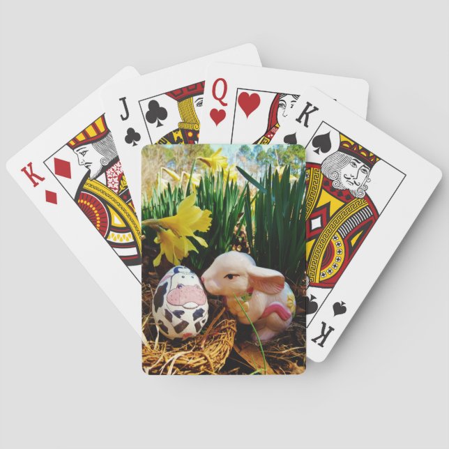 Osterhase und Kuhei Spielkarten (Rückseite)