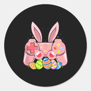 Osterhase Videospiel Spielecontroller Gamer Bo Runder Aufkleber