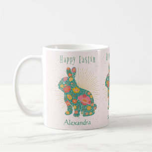 Osterhase Vintage Personalisierte Pastete Kaffeetasse
