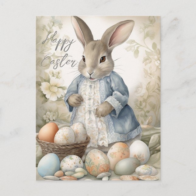 Osterhase Vintage Postkarte (Vorderseite)