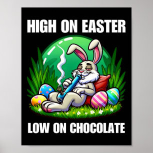 Osterhase Weed Lustiger Humor Geschenk Poster
