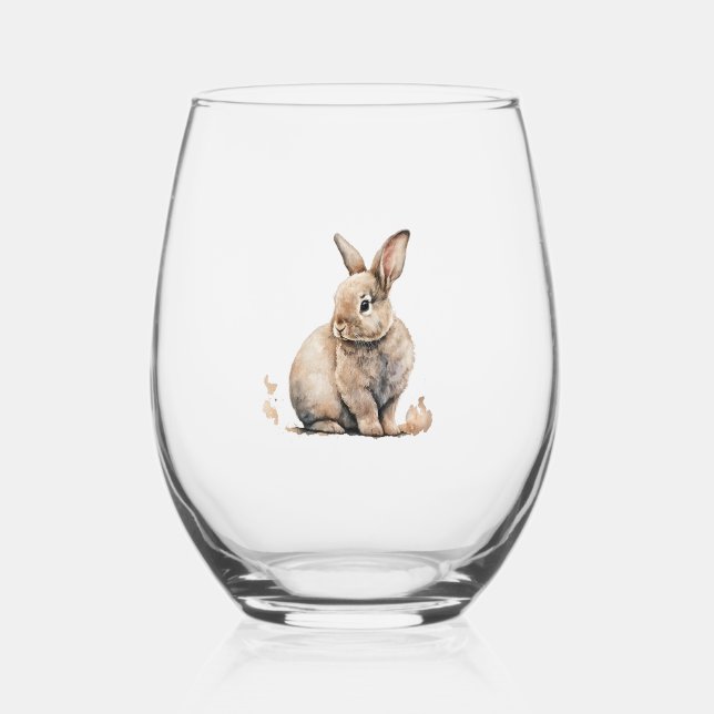 Osterhase Weinglas Ohne Stiel (Vorderseite)