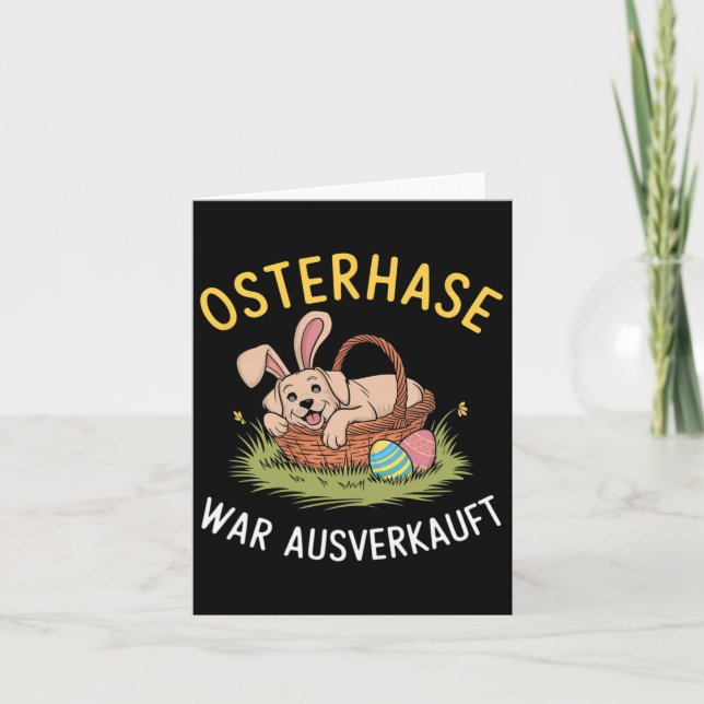 Osterhase wurde Osterhunde ausverkauft Karte (Vorderseite)