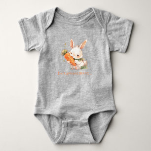 Osterhase zu essen Carrot Baby Strampler