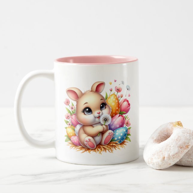 Osterhase  zweifarbige tasse (Mit Donut)