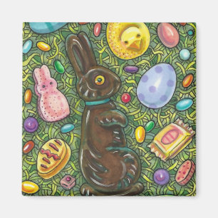 OSTERHASEN AUS SCHOKOLADE, KÜKEN, EIER, JELLY BEAN MAGNET