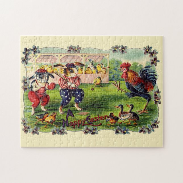 Osterhasen-Baseball-Puzzle (Horizontal)