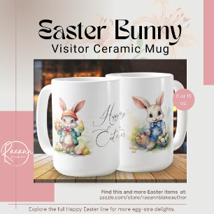 Osterhasen-Besucher Keramikbecher Kaffeetasse