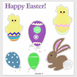 Osterhasen Chick Eggs Laser Cut Vinyl Aufkleber